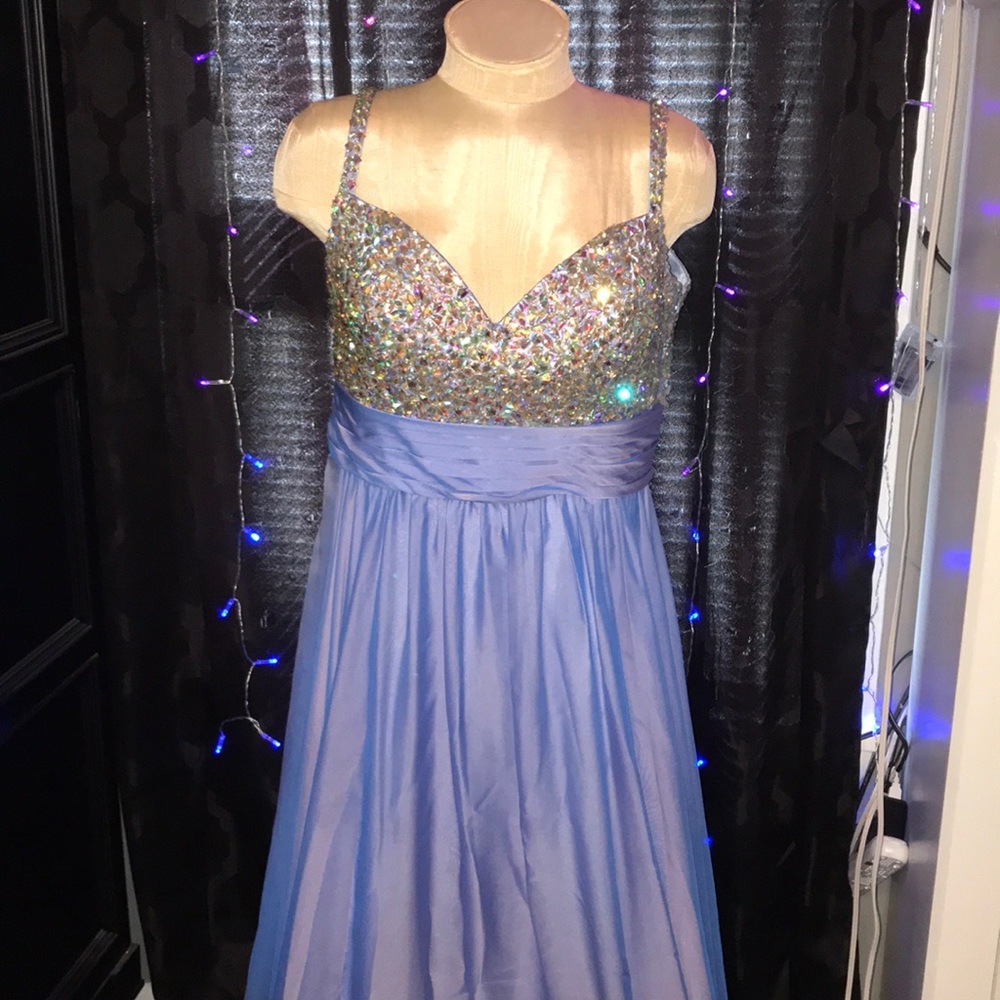 LaFemme Jeweled AB Gown Formal 14